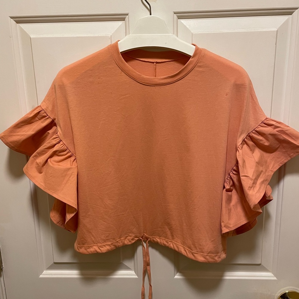 Ruffled Peach Top